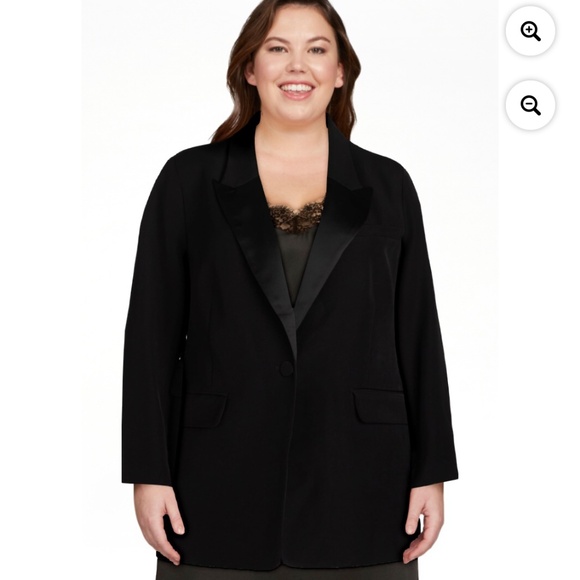 Scoop NYC Women’s Black Tuxedo Blazer Size Medium NWT - Picture 3 of 8